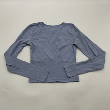 Hollister California Baby Tee Cropped Long Sleeve T-Shirt Women S Purple.#36549