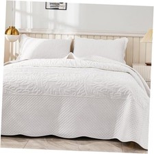 3-Piece 100 Cotton Oversized Oversized King 118"Wx106"L Bright White