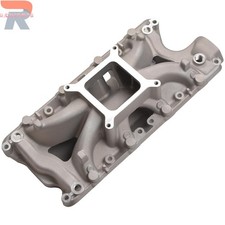 For 1963-2001 Ford 289 302 Sbf Single Plane Satin Aluminum Intake Manifold 4-bbl
