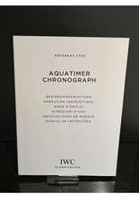 IWC AQUATIMER CHRONOGRAPH BOOKLET BEDIENUNGSA...