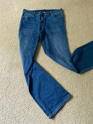 Tommy Hilfiger Women Greenwich Boot Ripped Jeans Blue Size 12