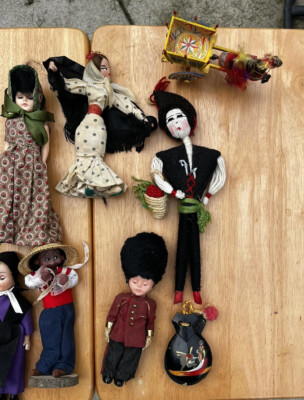 dolls country様 リクエスト 9点 まとめ商品 9 Vintage Souvenir Dolls From Around The World Inc Russian, Asian