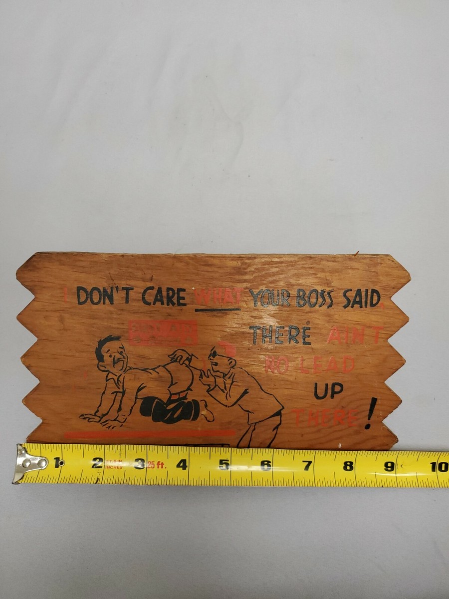Vintage wood Sign Decorative Office Plaque - B45 | eBay