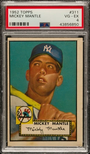 🌟1952 Topps #311 Mickey Mantle PSA 4🌟VERY BOLD COLOR~GOOD EYE APPEAL~WOW!!!!