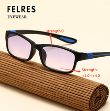 Square Bifocal Tinted Reading Glasses For Men Full Frame Sport Frame Sunglasses