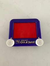 VINTAGE OHIO ART - POCKET ETCH A SKETCH - DRAWING TOY PURPLE