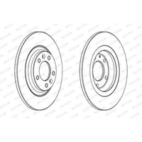 Ferodo 2X Bremsscheibe Hinten Ø290 Mm Beschichtet FüR Peugeot 407 SW 6E_ 2.0