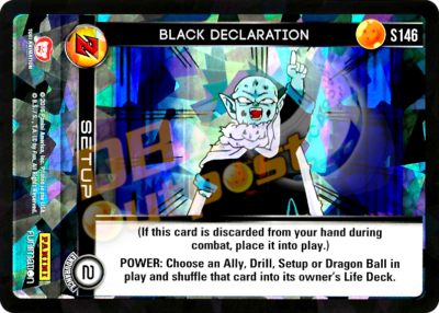 DBZ Dragon Ball Z TCG Panini Awakening S146 Black Declaration Foil