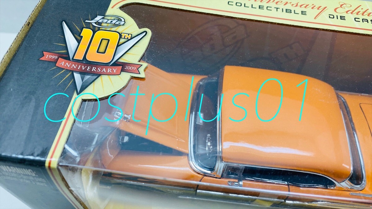 JADA 10TH ANNIVERSARY 1957 CHEVY BEL AIR 1:24 BLACK/ORANGE | eBay