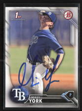 Mikey York Signed Autographed 2016 Bowman Draft #BD-119 Card Tampa Bay Rays