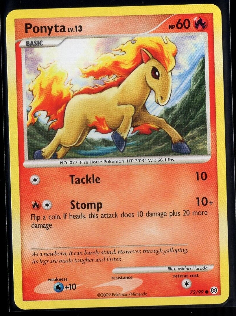 Ponyta 72/99 Common Platinum Arceus Pokemon TCG Near Mint