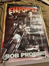 Bob Probert Signed Detroit Red Wings Motorcyle Bike Poster