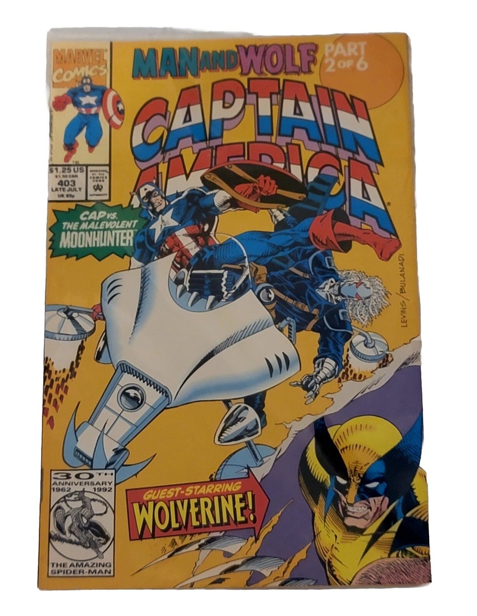MARVEL 1992 JUL 403 CAPTAIN AMERICA MAN AND WOLF PART 2 OF 6 COMIC