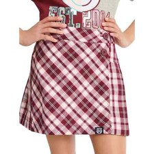 JUSTICE Girls' size XS 5-6 Plaid Pleated Skirt Color: Rhododendron NWT