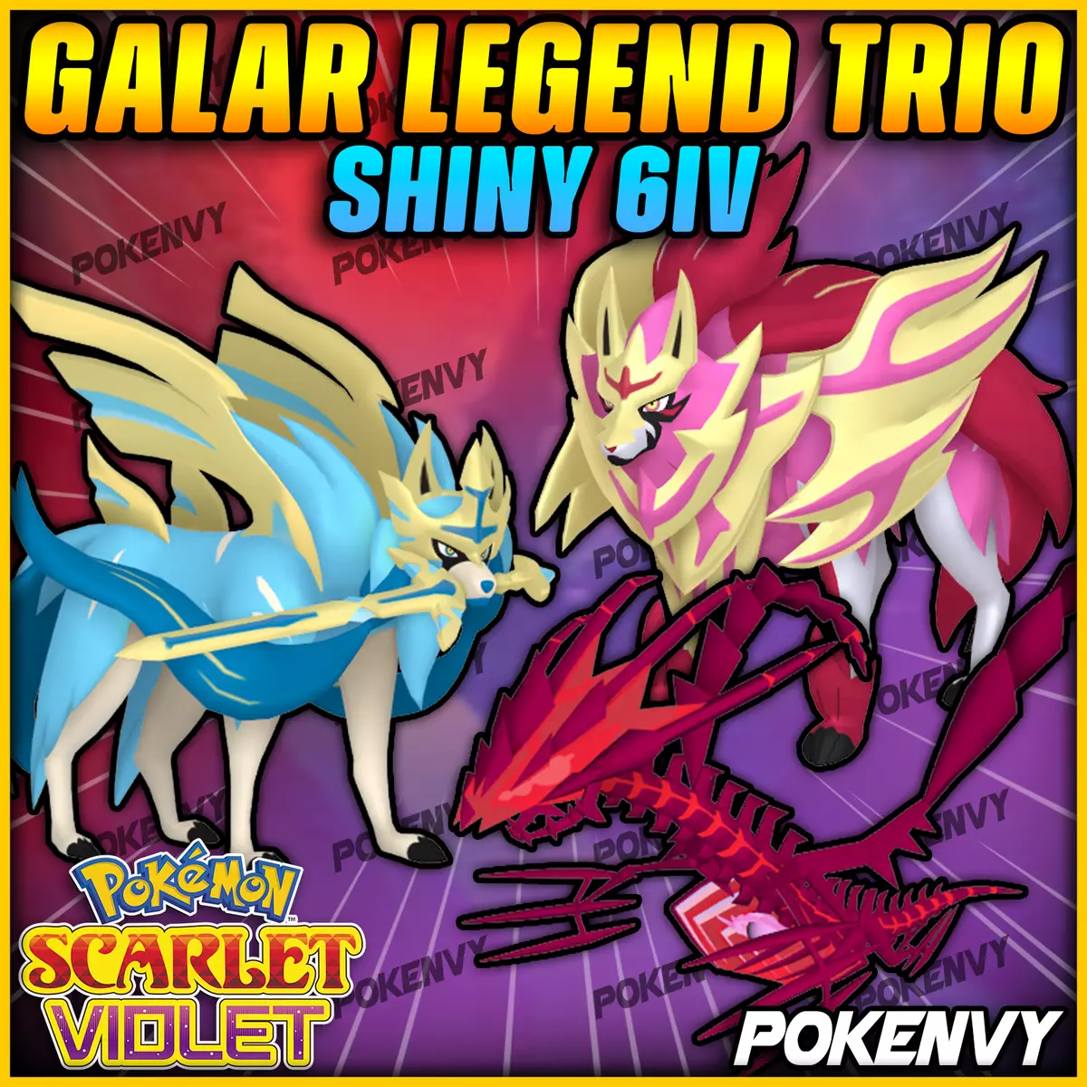 Shiny 6IV Eternatus + Shiny Zacian + Shiny Zamazenta + Shiny