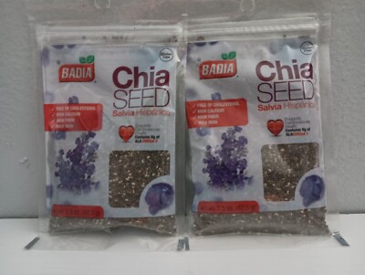 Badia  Chia Seed 1.5 oz  (2 Pack) Great Source of Protein & Omega-3 Gluten Free