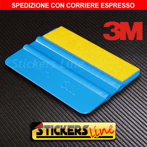 Espátula Profesional 3M Con Fieltro Película CARBONO Adhesivo CAR WRAPPING