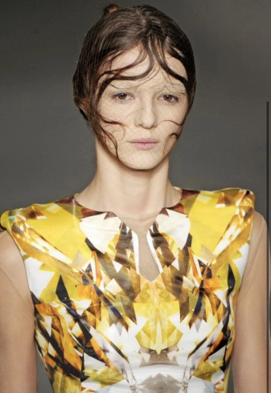 ALEXANDER MCQUEEN *ALEXANDER MCCHEEN* famigerato abito con stampa cristallo primavera 2009 IT 40