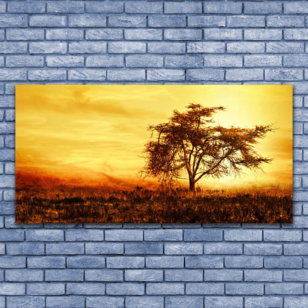 Tableau sur verre 140x70 Nature Arbre pour décoration murale