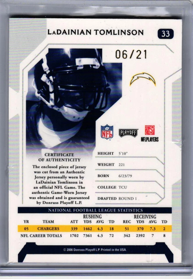 2006 Donruss NFL Playoff Veteran & RC Autograph Set Huge Lot - Pick Your Card - Image 2 of 2