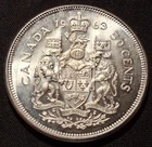 1963 Canada 50 Cents Half Dollar - QEII