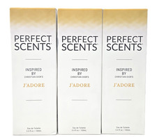 PERFECT SCENTS J'ADORE Eau De Toilette, 3.4 fl oz, 3 Pack Set 