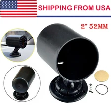 BLACK 2" 52mm SINGLE GAUGE Holder SWIVEL MOUNT METER POD CUP