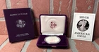 1987-S $1 1-oz Proof American Silver Eagle Box, OGP &COA