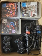 Sony PlayStation 3 PS3 Slim mit 18 Spiele und 2 Controller Joystick und Mikrofon