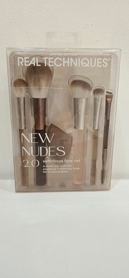 Real Techniques New Nudes 2.0 Soft Focus Face Set Makeup Brushes LIMITED EDITION