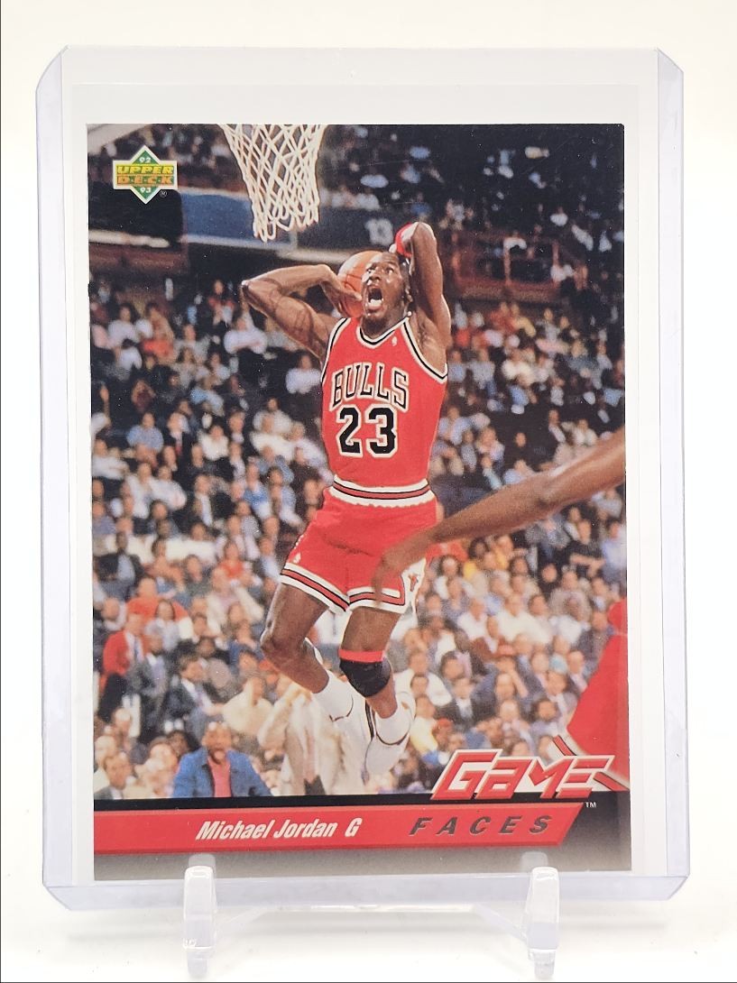 MICHAEL JORDAN 1992-93 UPPER DECK BASKETBALL GAME FACES BULLS #488 Q5451