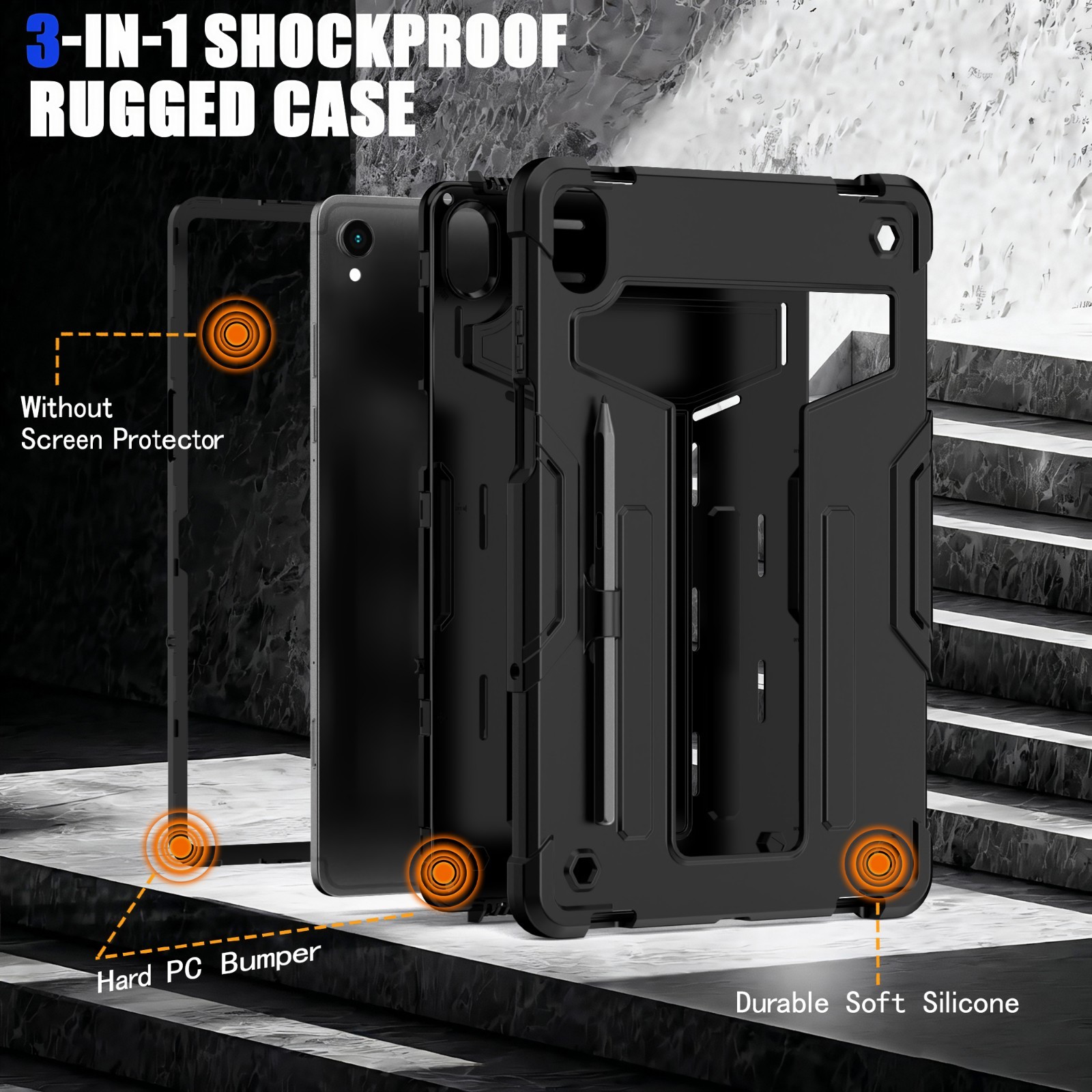 Case For New Samsung Galaxy Tab S11 (11") 2025 Shockproof Full Body Cover Stand