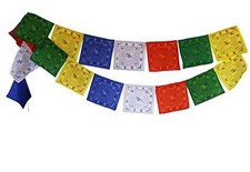 Tibetan Prayer Flags (9.5 x10) – 100% Cotton Premium Quality Large 9.5 x 10