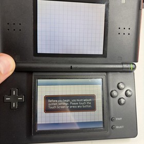 Nintendo DS Lite Red Black Handheld Console US Model w/ Charger Tested