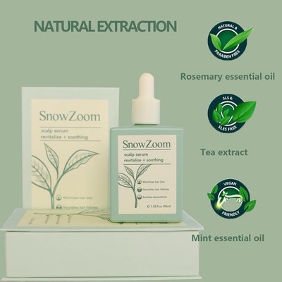 SnowZoom Scalp Serum Revitalize & Soothing Minimizes Hair Loss Nourishes Scalp