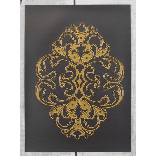 Anna Griffin Cuttlebug Lg. FLOURISH MEDALLION Cut & Emboss Die (#0160) 5.25x4.25