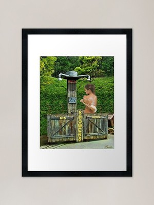 ????? ENJOYING NATURES SHOWER~ NATU Framed Wall Art Poster Canvas Print Picture