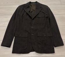 Polo Ralph Lauren Women's Jacquard Herringbone Tweed Blazer Jacket Gray Size 2