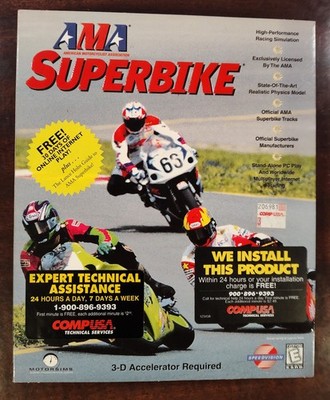 NOSTALGIC PC GAMING - AMA Superbike - 1999 release - CIB - Sealed - RACING FANS!