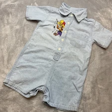 Vintage Disney Store Pooh Romper 1 Piece Outfit Infant 24M Cotton Tigger Eeyore