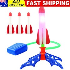 Kid Foot Pump Launcher Outdoor Air Pressed Stomp Soaring Rocket Toys