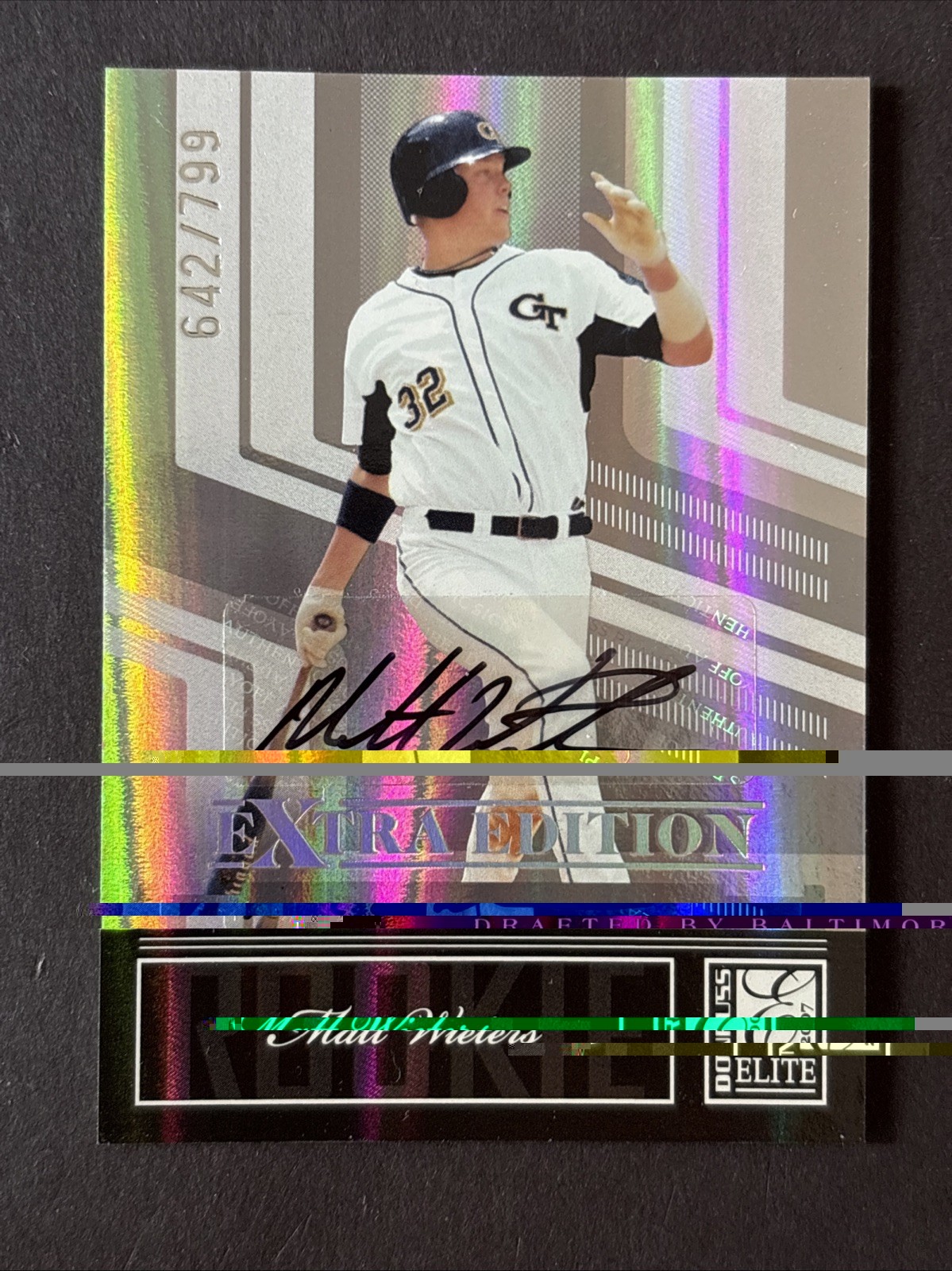2007 Donruss Elite Extra Edition - Matt Wieters #120 /799 (AU, RC) Auto