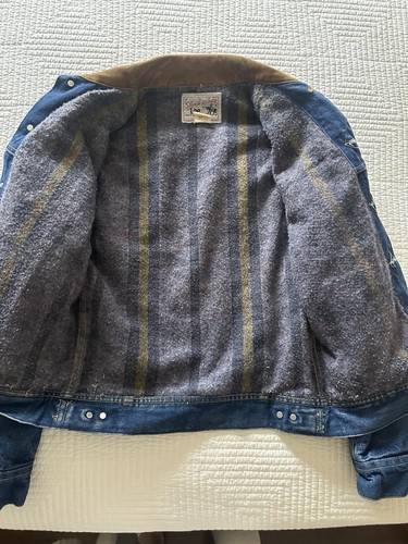 Vintage Lee Storm Rider Jeansjacke Herren Gr. 36R Cordkragen - Bild 7 von 23