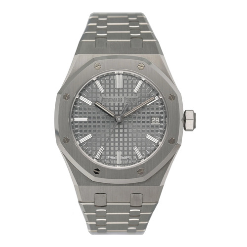Audemars Piguet Royal Oak 50th Anniversary 15550ST Gray Dial Mens Watch Box Pape