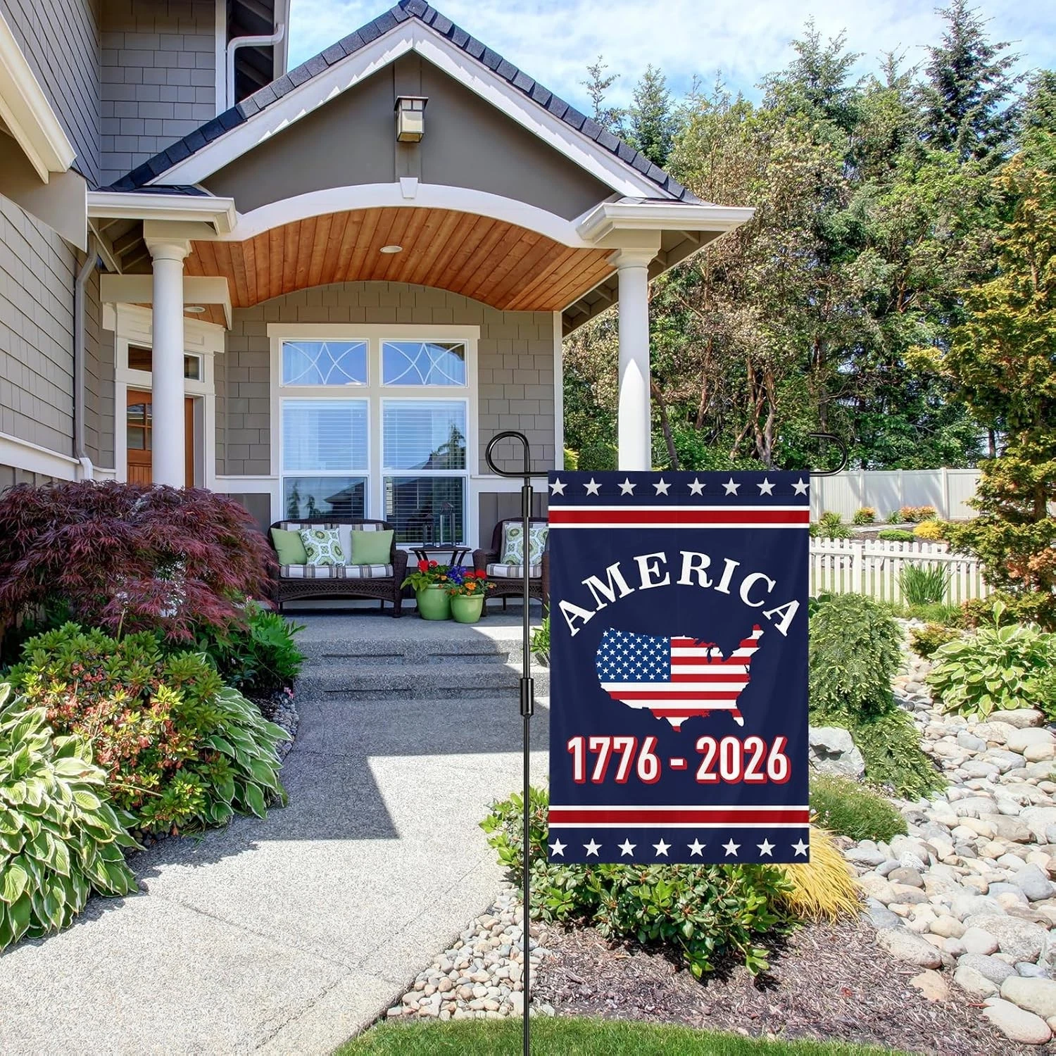 We The People 1776-2026 Patriotic Garden Flag Memorial Day 250th Birthday Celebration