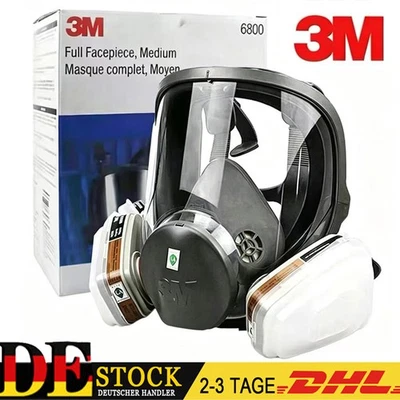 3M 6800 7in1 Lackiermaske Atemschutz Vollmasken Gasabdeckung Staubmaske Gasmaske - Bild 1 von 4