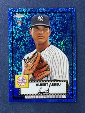 2021 Topps Chrome Platinum Blue Mini Diamonds Albert Abreu Yankees /199 RC