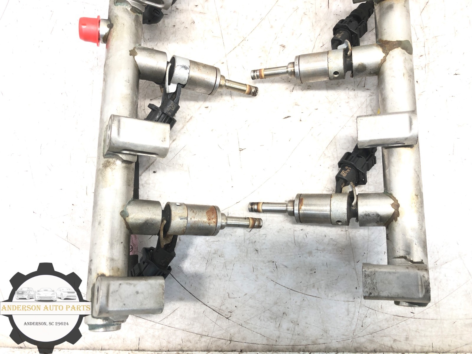 2014-2020 MASERATI QUATTROPORTE 3.0L V6 ENGINE FUEL RAIL LINE W/ INJECTORS OEM
