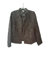 Chico's Sequin Jacket Bundle 2 Pcs 1 Silk  1 Rosette Open Front Size 1