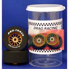 Pro Track "Turbine Gold" 1 3/16" x .500 wd Matching Rr  Ft 1/24 Slot Car Drag